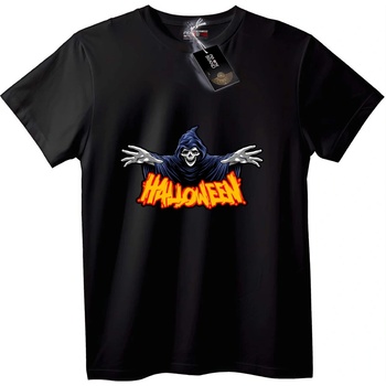 NOONEBRAND Тениска Halloween Зловещ Жътвар - M, Black
