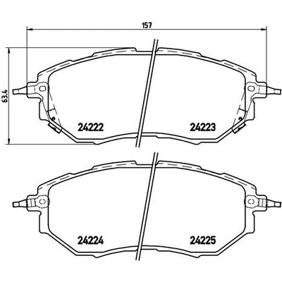 BREMBO Sada brzdových platničiek kotúčovej brzdy P78017