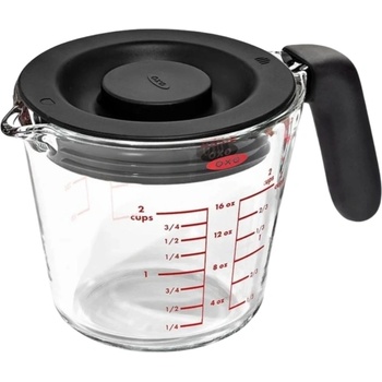 Oxo Кухненски мерителен съд Good Grips стъклен с капаче 0, 5 л (O-11397100)