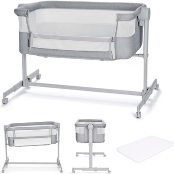 KinderKraft NESTEE UP 2 бебешка кошара LIGHT GREY (KLNEE002LGRF000)