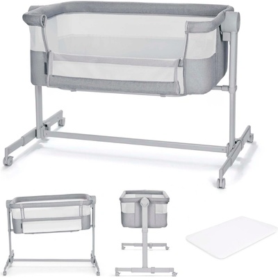 KinderKraft NESTEE UP 2 бебешка кошара LIGHT GREY (KLNEE002LGRF000)