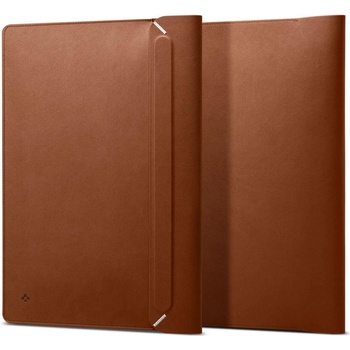 Spigen Valentinus Laptop Sleeve 16 - кожен калъф за MacBook и преносими компютри до 16 инча (кафяв)