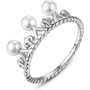 Silenti Jewelry Сребърен пръстен "Перлено Съкровище" - 8 - 57мм (18.1мм диам. )