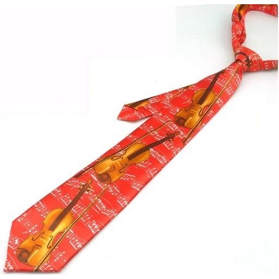 AE production Kravata housle červená