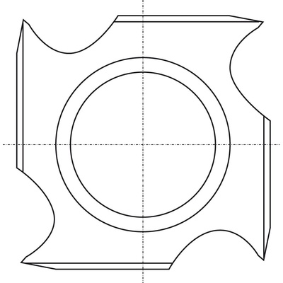 IGM N021 Žiletka tvrdokovová - 18x18x1,95 Dřevo+