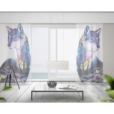 IMPAR Záclony Vlk art (Rozměr záclony: 150x250)