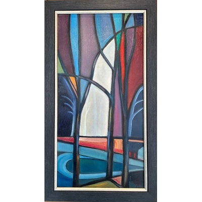 Абстрактна картина " Там, където се срещнахме"