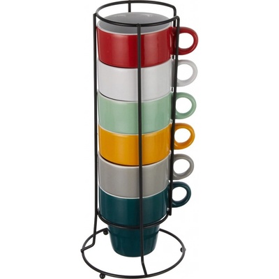 DekorStyle Súprava 6 šálok Colorama farebná 260 ml