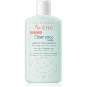 Avène Cleanance Hydra успокояващ почистващ крем за кожа, която е суха и раздразнена от медикаментозно лечение на акне 200ml