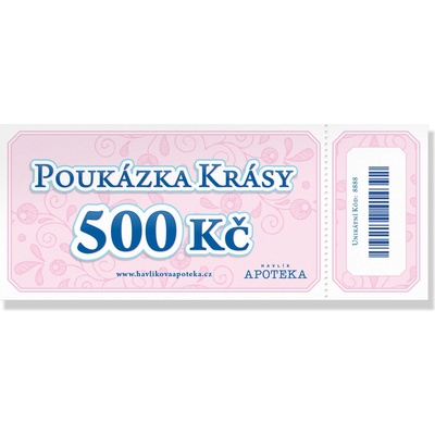 Havlíkova apotéka Havlíkova poukázka 500 Kč (platná pro české prodejny a eshop)