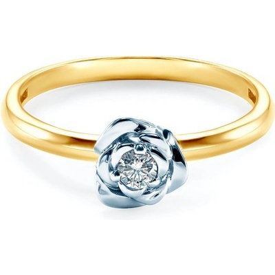 Savicki zásnubní prsten dvoubarevné zlato diamant SAV0159D