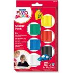 FIMO Комплект глина, 6x42 g, изпичаща се, FIMO "Kids Color Pack", 6 основни цвята 8032-01 (8032-01)