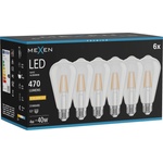 Mexen Vintis 6x LED филтърна крушка E27, ST64, 4W, Топла - 2200K, 470 lm, прозрачна (L152-E27-0422-00x06)
