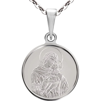 Macoins gold Сребърен медальон Света Богородица Елеуса