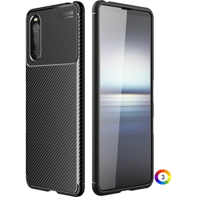 Sony Xperia 10 III Удароустойчив Carbon Fiber Калъф и Протектор
