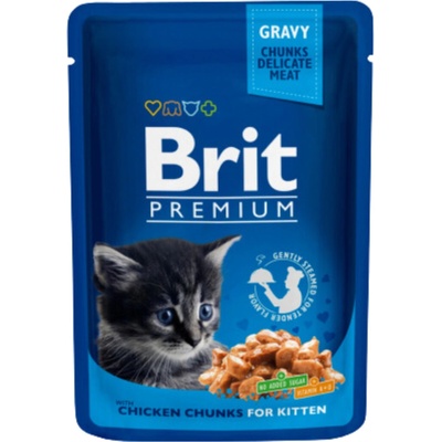 Brit Premium by Nature kitten s kuřecími kousky 100 g