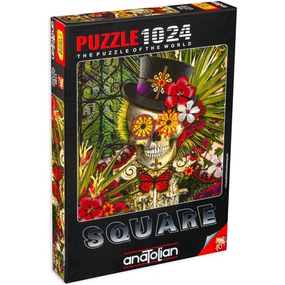 Anatolian Пъзел Anatolian от 1024 части - Череп с цветя (P1100)