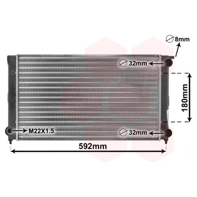 Chladič, chlazení motoru VAN WEZEL 58002045