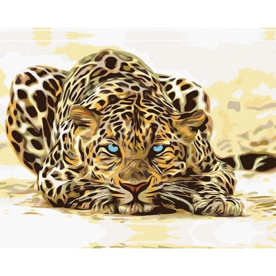 zuty Malování podle čísel Číhající leopard 100 x 80 cm vypnuté plátno na rám