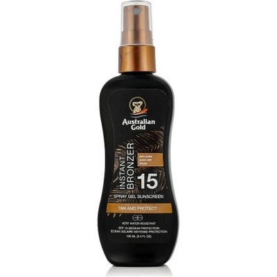 Australian Gold Instant Bronzer Spray Gel Sunscreen SPF15 спрей с натурален бронзант 100 ml