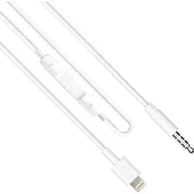Earldom Аудио кабел Earldom ET-AUX42, 3.5mm към Lightning, 1.0м, Бял - 40174 (40174)