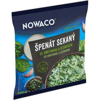 Nowaco Špenát sekaný se smetanou a česnekem 400g – Zboží Dáma