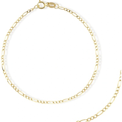 Lillian Vassago zlatý náramek Figaro LLV31-GB027 žlutá