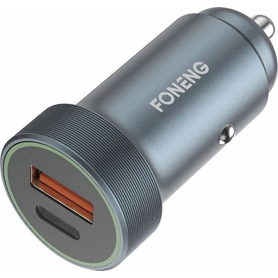 FONENG Зарядно за кола Foneng C16, 1x USB-A, 1x USB-C, черно (C16 Single)