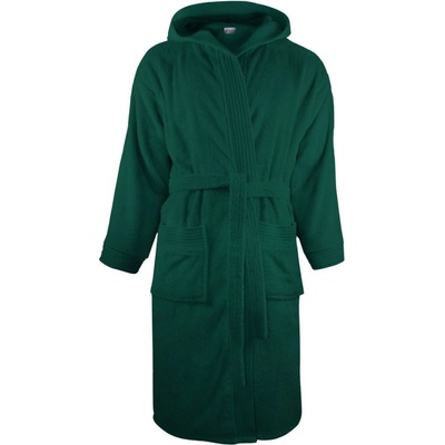 The One Towelling župan s kapucí bathrobe hooded zelená tmavá