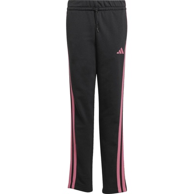 adidas ESSENTIALS 3-STRIPES Fleece PANTS čierna ružová