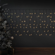 ECD Germany Vorhang 400 led bliká bílá teplá 3x1m