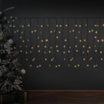 ECD Germany Vorhang 400 led bliká bílá teplá 3x1m