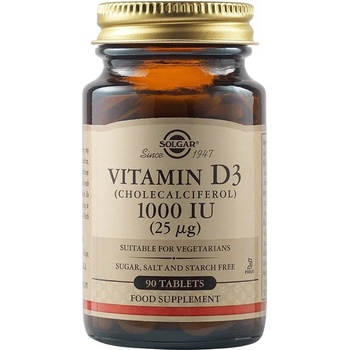 Solgar Vitamin D3, 1000 IU, 90 таблетки, Solgar