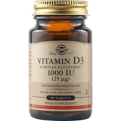 Solgar Vitamin D3, 1000 IU, 90 таблетки, Solgar