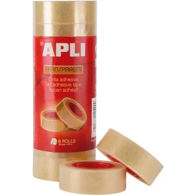 APLI Самозалепваща се лента, 19 mm x 33 m, APLI "Transparent", прозрачна 12490 (12490)