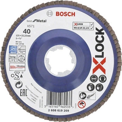 Lamelový brúsny kotúč Bosch X-LOCK Faecherscheibe BfM 125mm