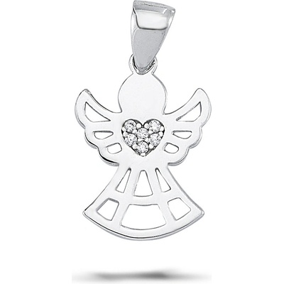 Lillian Vassago Zlatý přívěsek z bílého zlata Anděl LLV66 GP190W