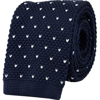 Bubibubi pletená kravata so vzorom tmavomodrá