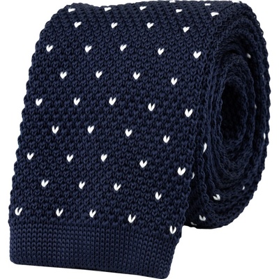 Bubibubi pletená kravata so vzorom tmavomodrá