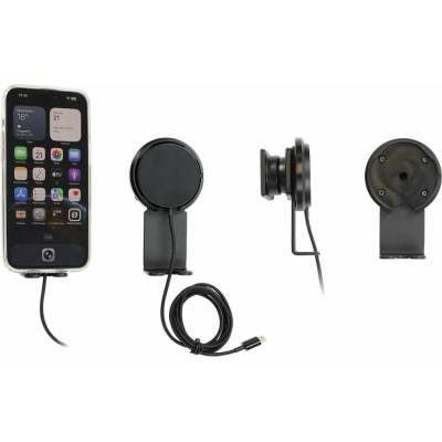 Brodit držák s magnetickou nabíječkou 25W a opěrkou telefonu, kulový kloub 217307