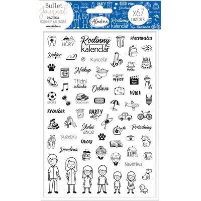 Aladine Diářová razítka Stampo Bullet Journal Rodinný kalendář