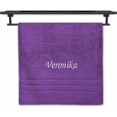 Povlečení Plus osuška se jménem na přání 70 x 140 cm Viola fialová