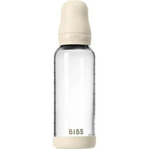 BIBS Baby Glass Bottle Silicone шише против колики със силиконова приставка за пиене Ivory - notino - 33,09 лв