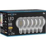 Mexen Vintis 6x крушка с нажежаема жичка LED E27, G80, 4W, Топла - 2700K, 300 lm, димна (L155-E27-0427-70x06)
