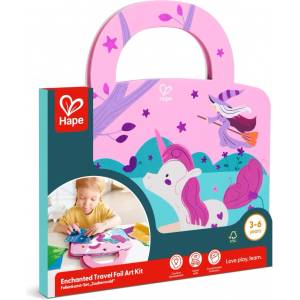 Hape Творчески комплект Hape - Книжка за апликации с фолио, Феи (H2021)
