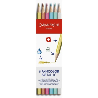 Caran d'Ache Fancolor Metallic 6 farieb 1284.406
