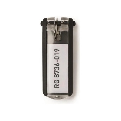 Prívesok na kľúče Menovky DURABLE key CLIP čierne 6ks DU195701