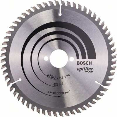 Bosch pilové kotouče Optiline Wood 190 x 30 x 2,6/1,6 x 60z , ATB