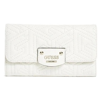 Guess peňaženka G Cube Quilted Slim Clutch biela