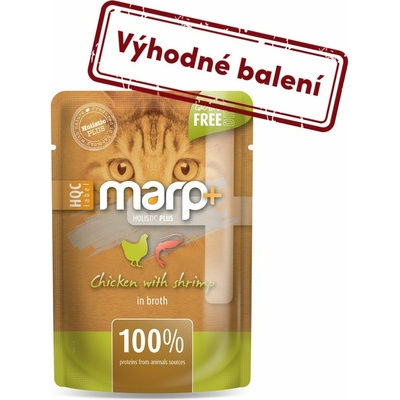 Marp Holistic Plus Kuře s krevetami ve vývaru 24 x 55 g